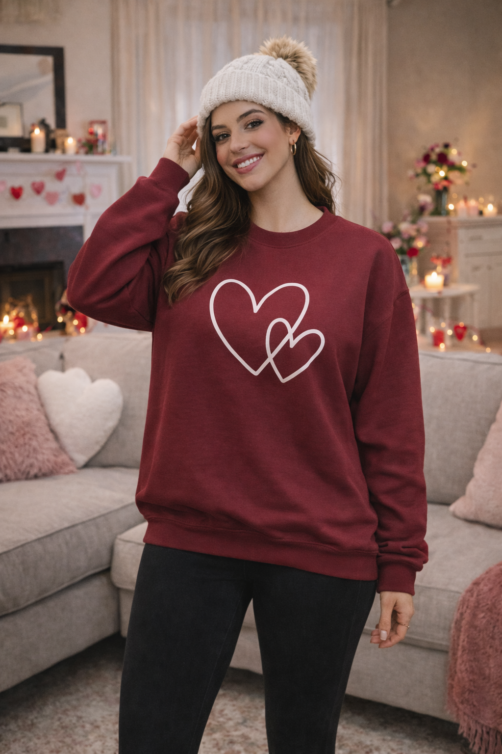 Double Heart Sweatshirt