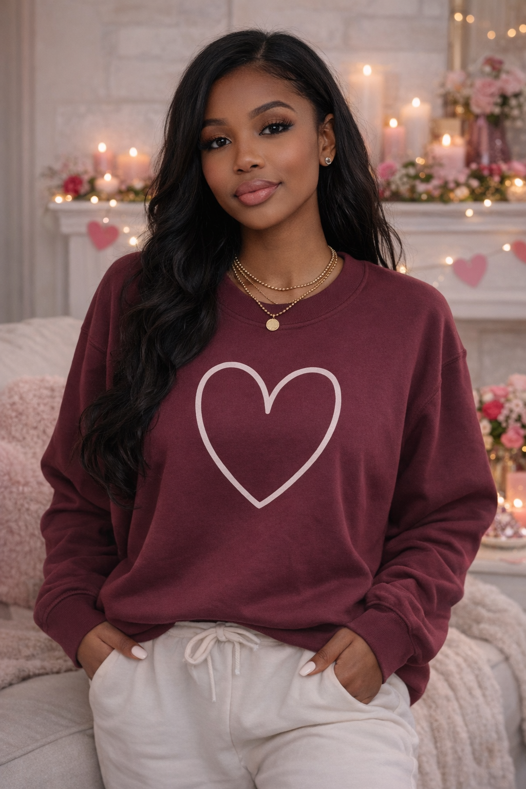 Heart Outline Sweatshirt